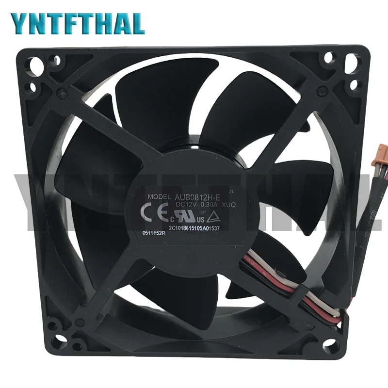 New For AUB0812H-E 12V 0.3A 8CM 3 Wire Projector Cooling Fan 3000RPM 35CFM