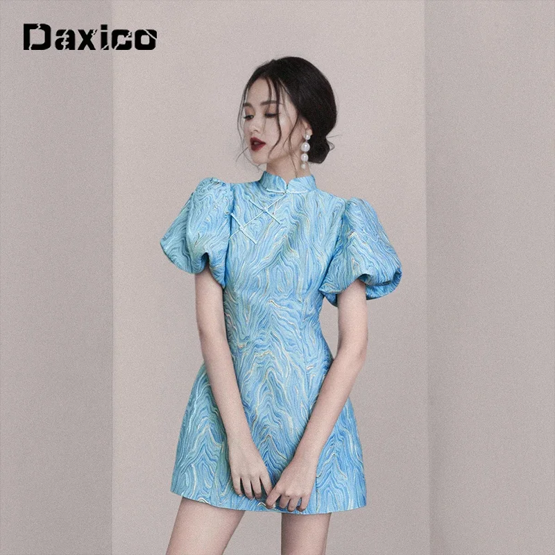 

2022 Summer Woman Elegance Cheongsam Lady Vintage Chinese Traditional Dress Oriental Qipao Dresses for Carnival Party