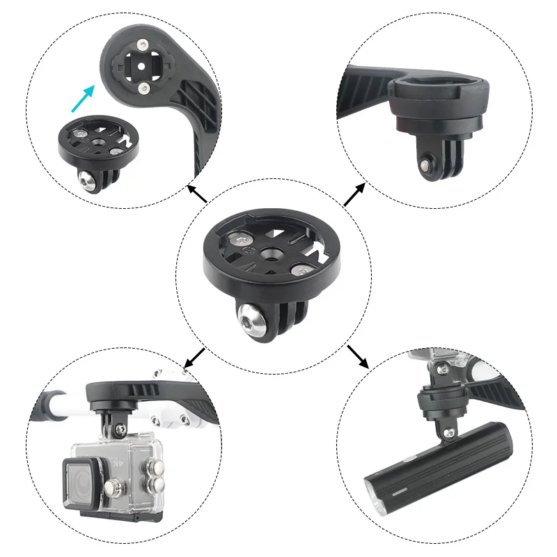 Deemount Fiets Camera Stand 2/3 Vork Vrouwelijke Adapter W/3 Vork Mannelijke Adapter Computer Beugel Voor Garmin XOSS IGPS Gopro Base
