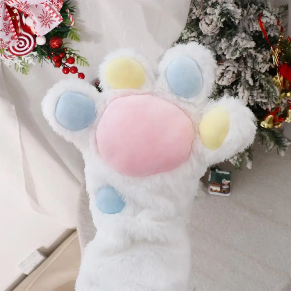 Sound Fun Toys Cat Paw Palm Gloves Soft Plush Cat Claw Furry Glove Cute Cartoon Mittens Winter Mittshand Children's Warm Gloves