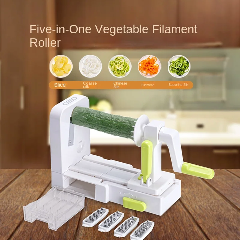 Kitchen Tools Turnip Cucumber Folding Julienne Rollers Hand Crank Shredder Potato Julienne Cutter  Kitchen Accessories