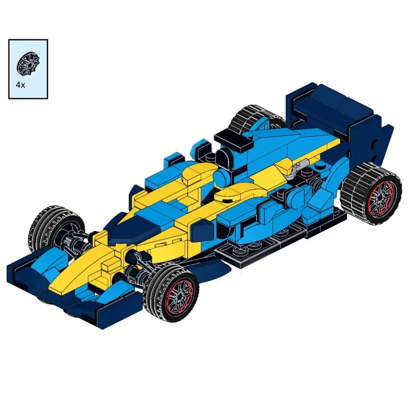 New Testarossa MOC-82098 SuperR25 Monza SuperRace Car Model Buiding Kit Creators Block BricksToys Kids Boys Birthday Gifts