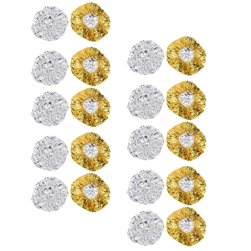 

20Pcs Aluminum Foil Cap Premium Heat Retention Hair Processing Cap for Dyeing Conditioning Treatments Reusable Easy Clean Salon