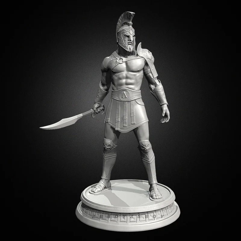 

55mm 75mm 90mm Resin Model Figure Handsome Warrior Micro Miniature 3d Printed White Model Toy Unassembled And Unpainted Kit
