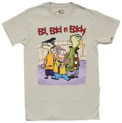 Ed Edd n Eddy Mens T shirt Classic Trio In Front of Fence long or short sleeves