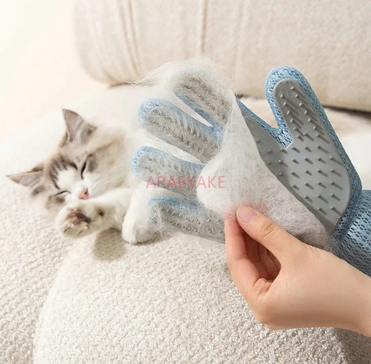 Pet grooming gloves, hairbrush remover, cat grooming tool, hair removal supplies, massage comb, cat hair cleaner