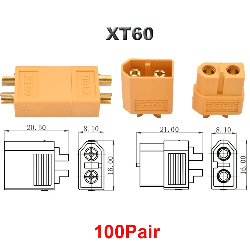 

High Quality 100 pairs XT60 XT-60 XT 60 XT30 XT90 Plug Male Female Bullet Connectors Plugs For RC Lipo Battery Wholesale
