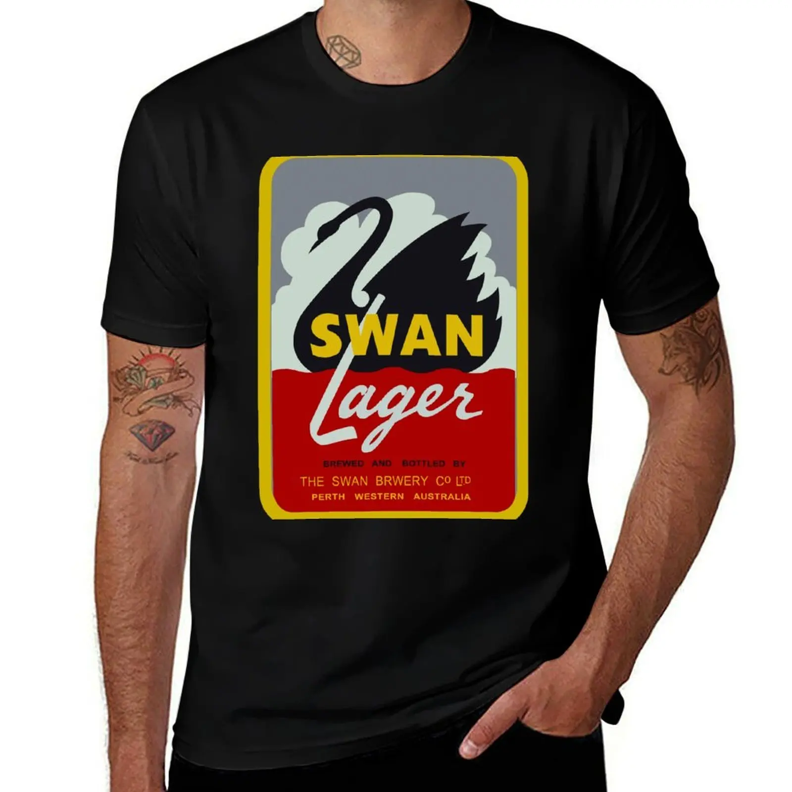 Swan Lager T-Shirt Large Size Breathable Tee T-Shirt