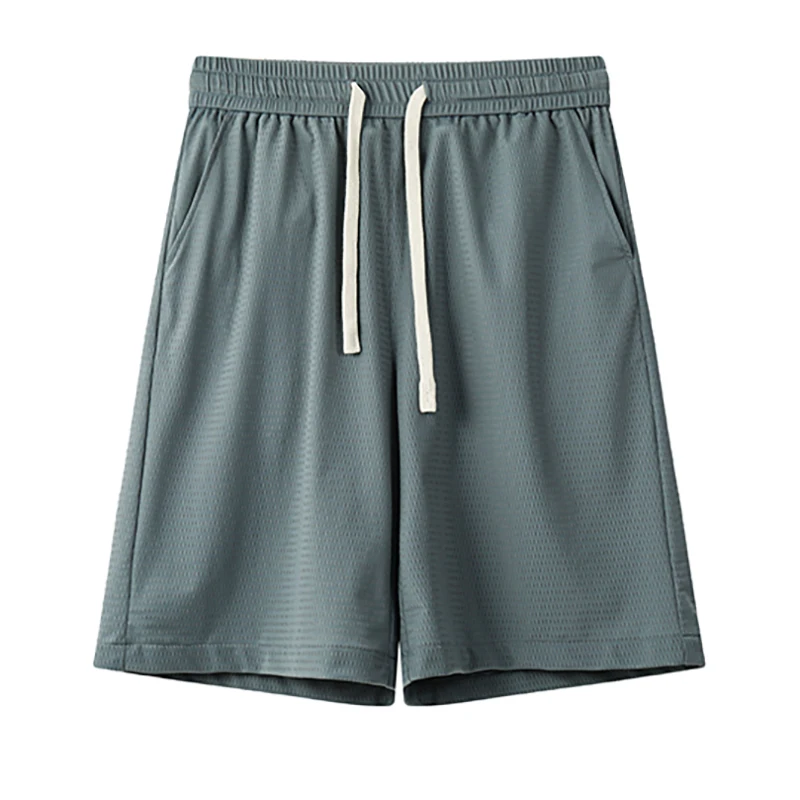 속건성 아이스 실크 드레이프가 적용된 남성용 여름 메쉬 스포츠 반바지는 농구, 축구 및 가족 나들이에 적합합니다.