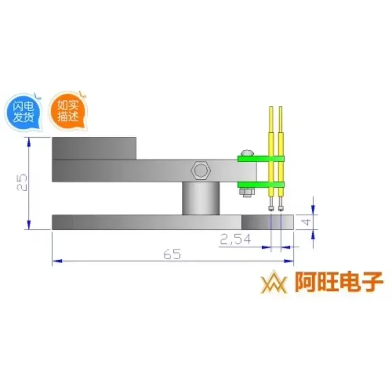 Burning Fixture Debug Download 2.54mm-6P Double Row STM32 STC JTAG Test Frame Spring Pin