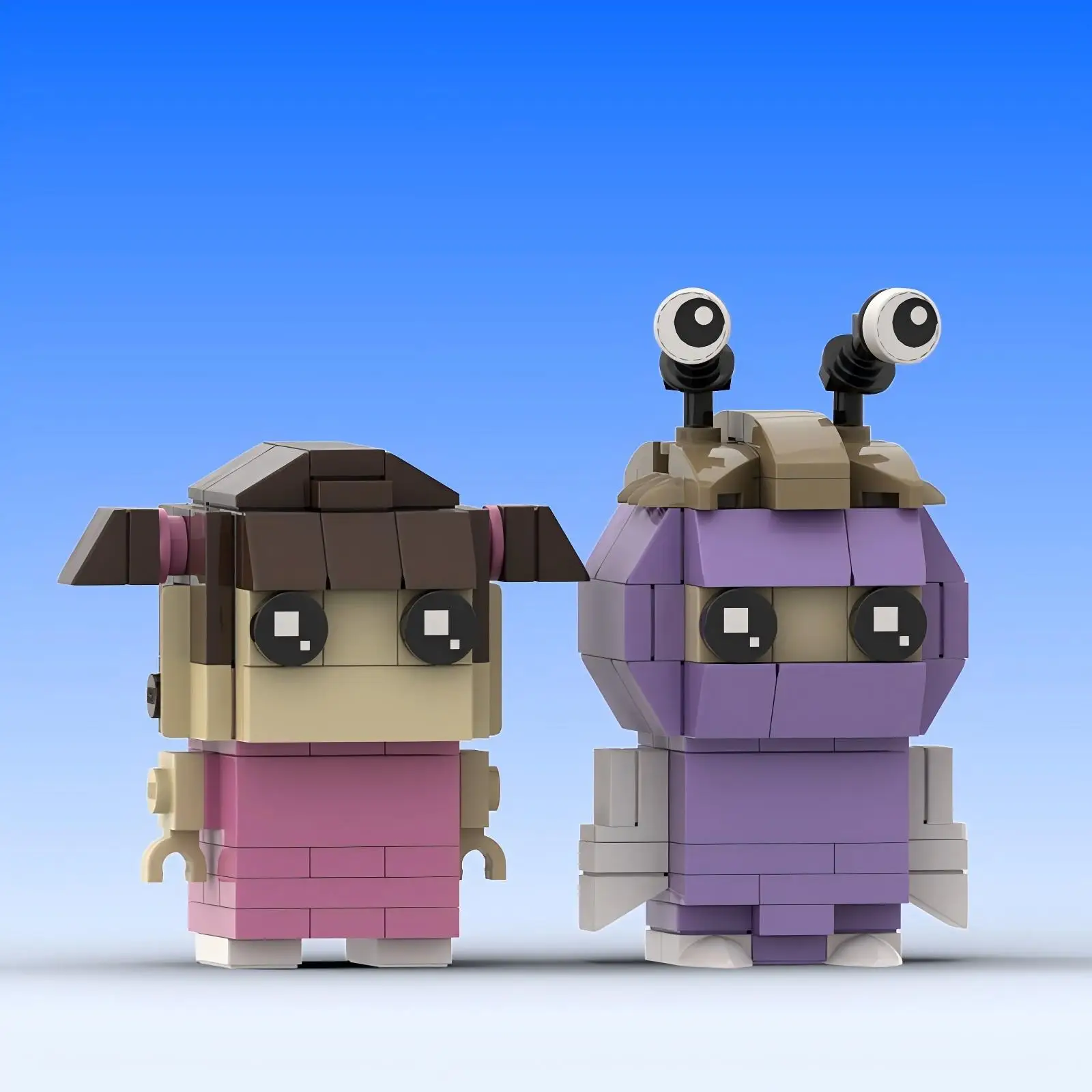 Cute Big Eye Monster Doll Building Blocks MOC Cartoon Anime Figures Monster Company Brickheadz Model Kids Assembly DIY Toys Gift
