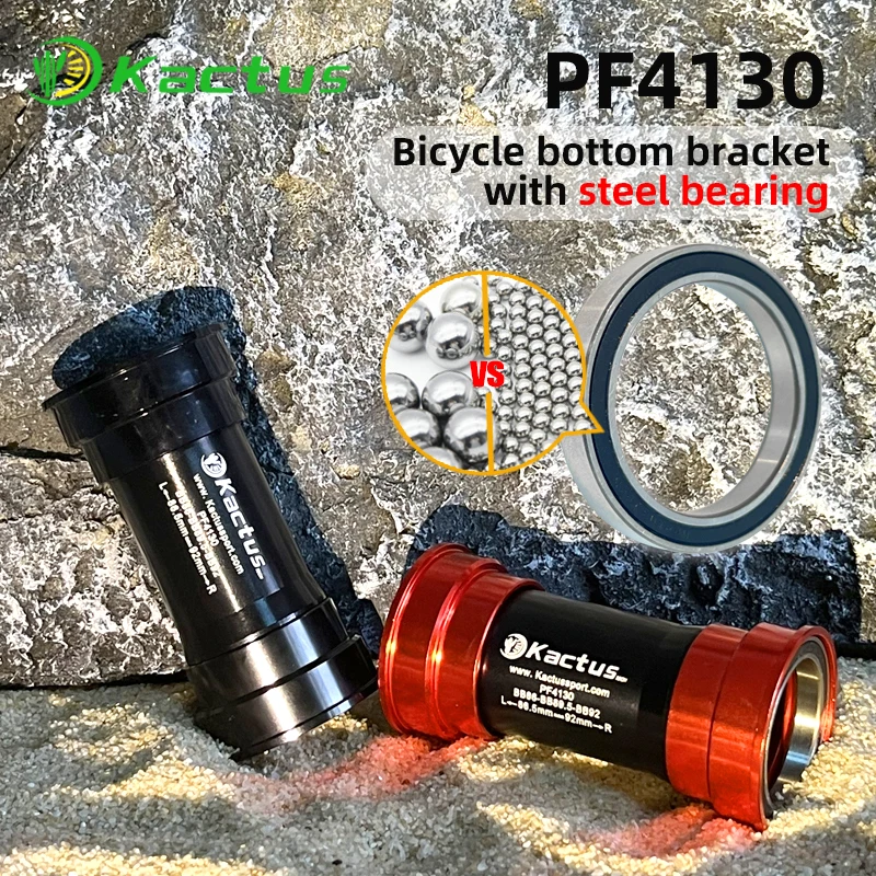 New PF4130 Bike Bottom Bracket HRC63 Customized Steel Bearing Pressfit Central Movement for SRAM/Rotor Axis 30mm BB386 Crankset