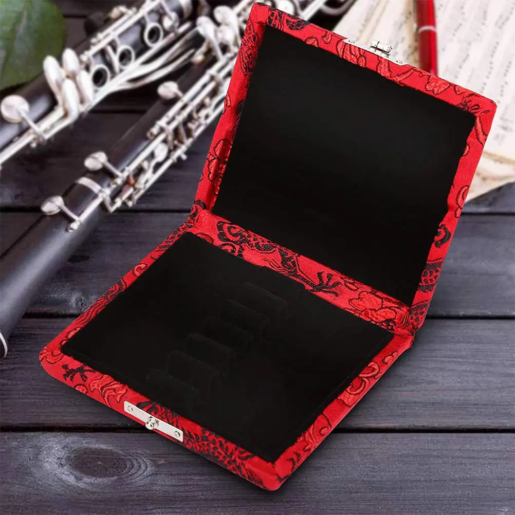 

1Pcs Oboe Reed Holder Red Practical Storage Box Secure Protection Ventilation Holes Reed Storage Box