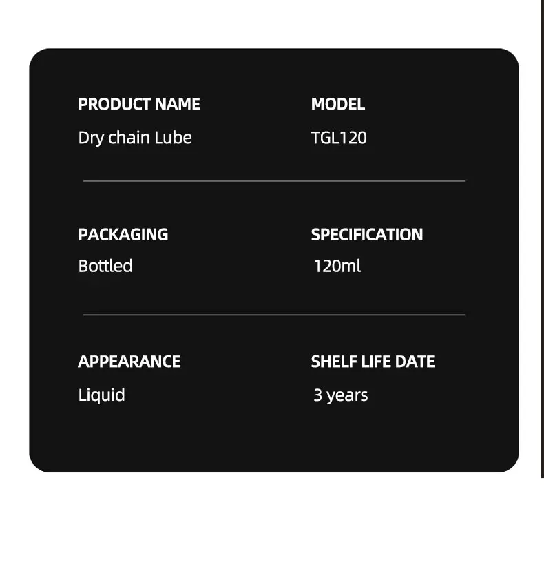 15ml/120ml Fahrradketten-Wachsöl für MTB und Rennräder – Trockenes Kettenöl für Ketten, Gänge, Gabeln und Schwungräder – Fahrradzubehör – Detail 9