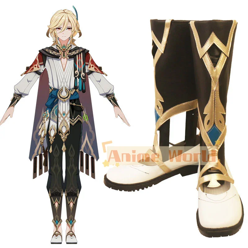 

Genshin Impact Kaveh Shoes Cosplay Boots Halloween Carnival Boots Custom Made