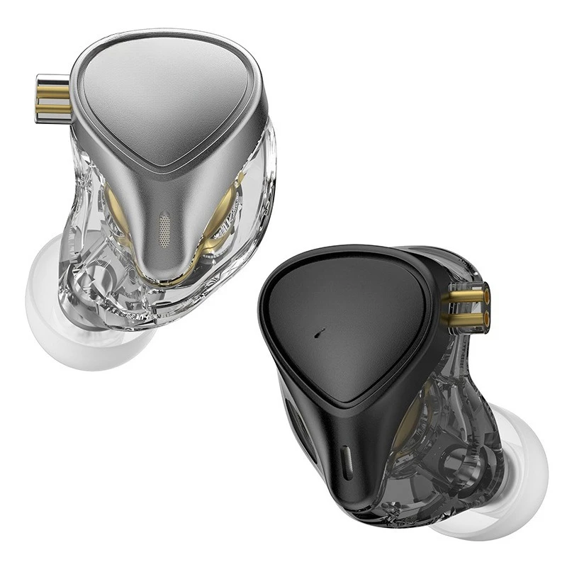 

PRO electrostatic ring iron hybrid in-ear earphones metal wired strap microphone HIFI music game universal