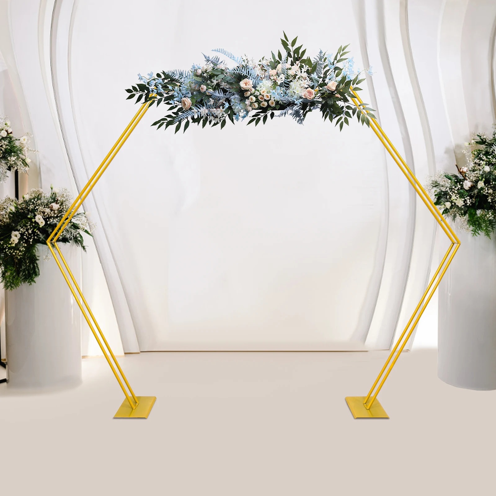 8.2*7.2 ft Wedding Backdrop Stand Birthday Christmas Parties Background Decorations Wedding Arches Backdrop Stand