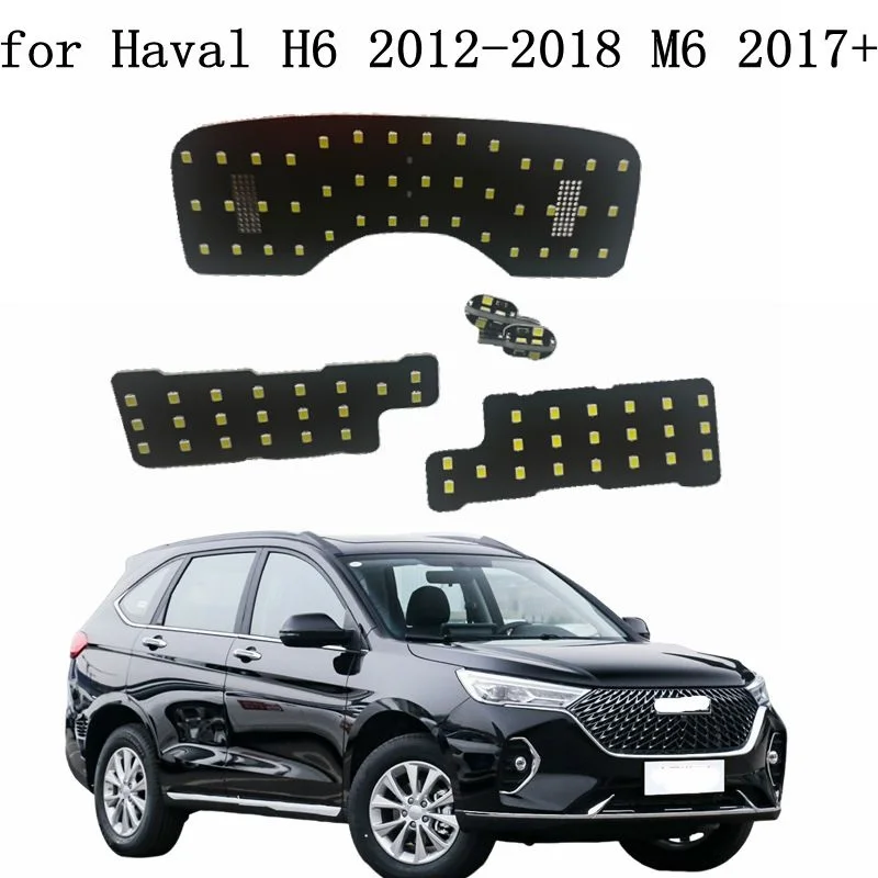 1set Car LED Reading Light Case for Haval H6 2012-2018 M6 2017+, 5 pcs/set, 6000K White 2835SMD, High Brightness
