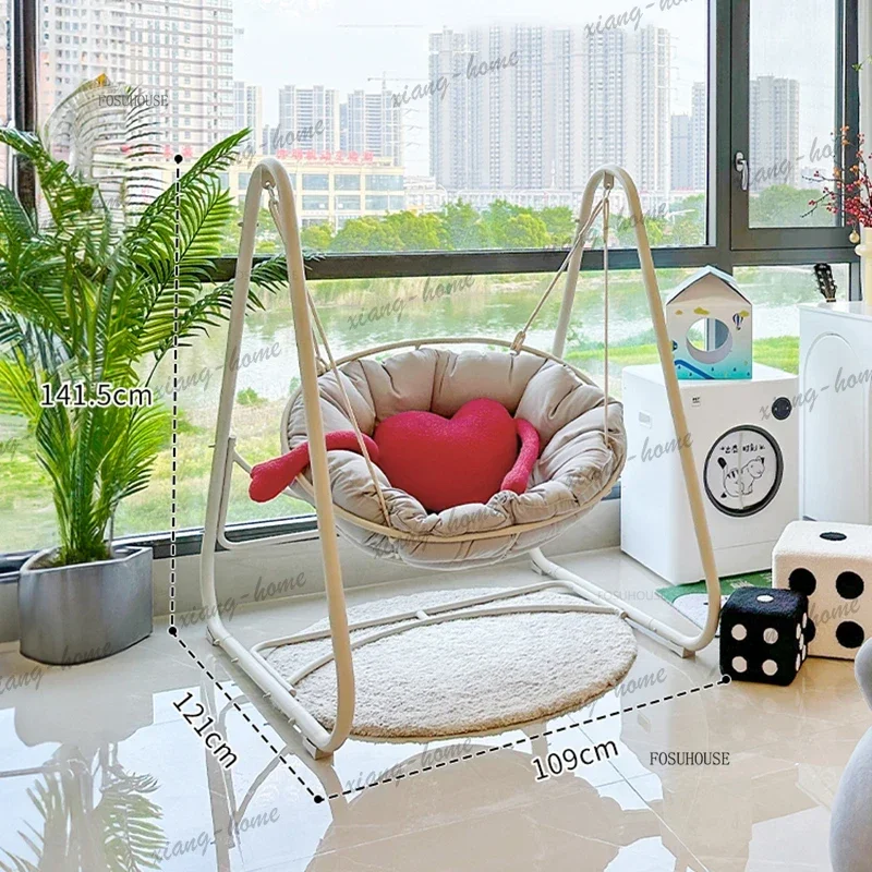 LSNordic Luxury Outdoor Swings Leisure Outdoor Furniture Garden Patio Swing Rocking Chair Hanging Basket Home Balcony Cradle Cha