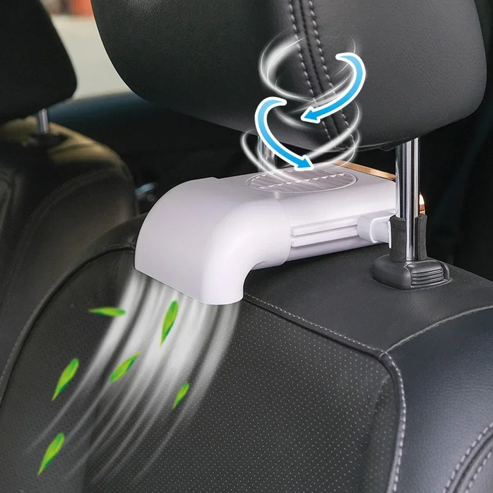 Car Fan Magnetic Fan Car Cooler Silent Wireless Charging USB Fan 3Speed Adjustable Universal Car Rear Seat Auto Cooling Supplies