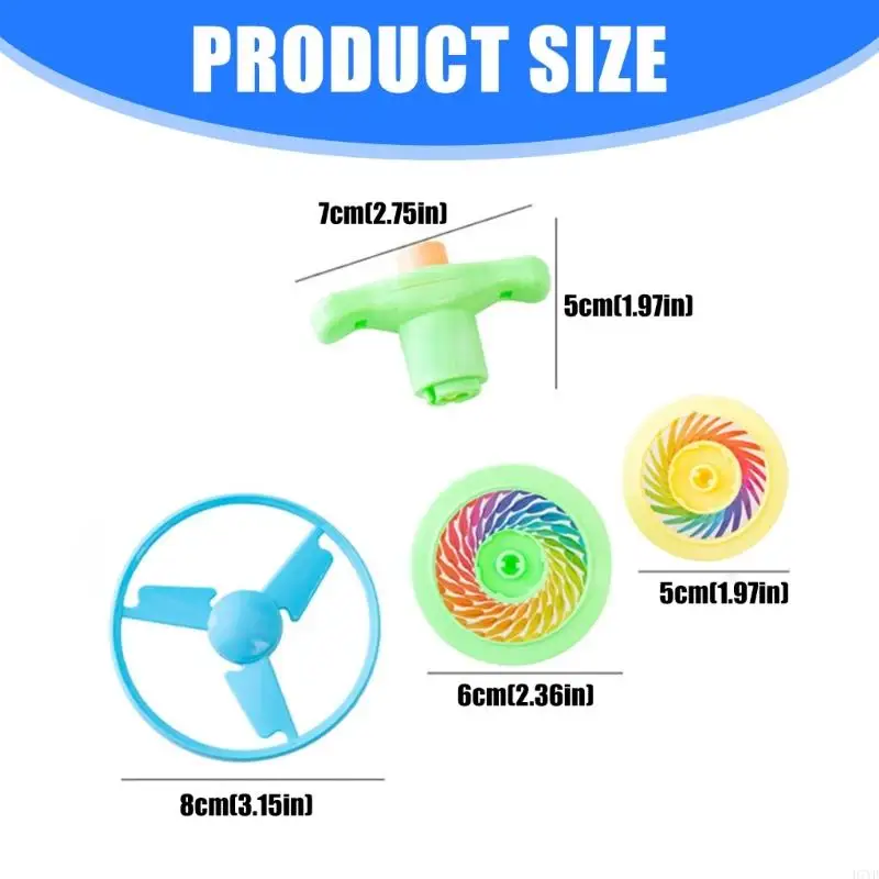 Pacote d7yd 10 spinner clássico Tops Toy atividade ao ar livre para crianças Família