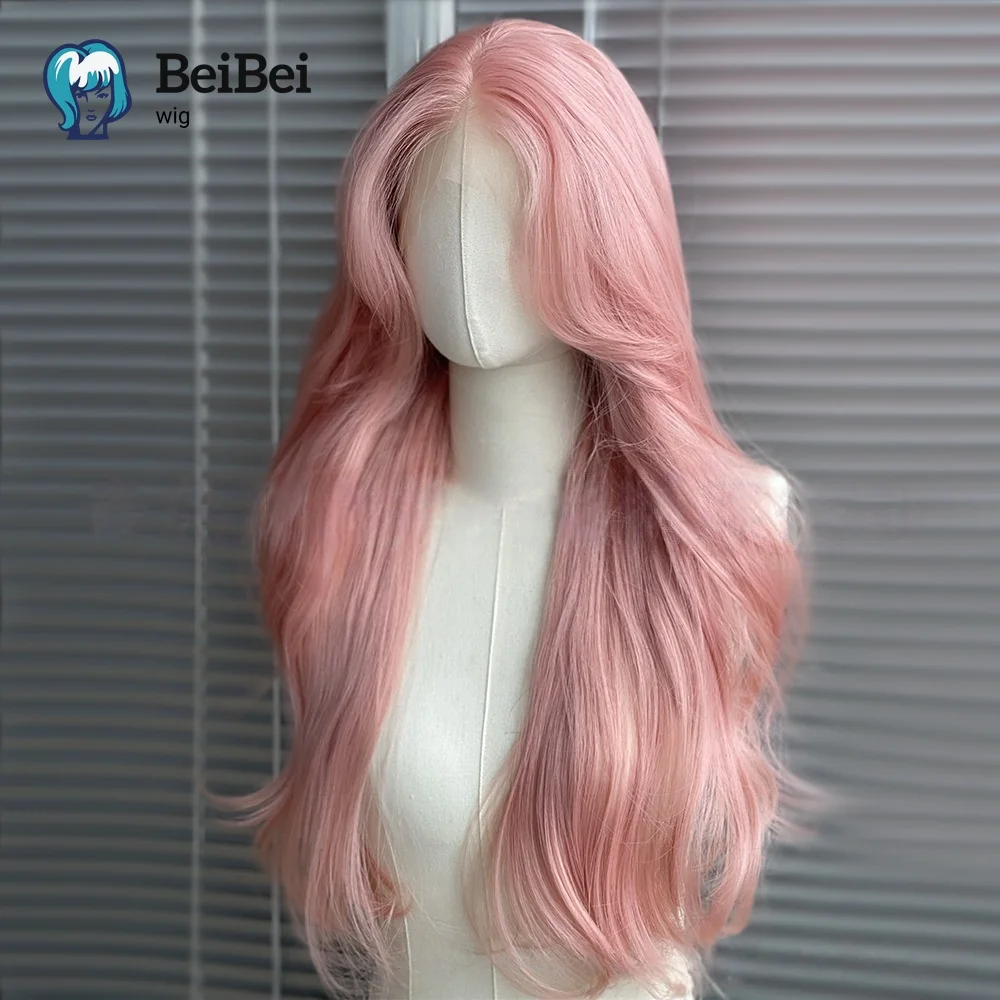 

Grapefruit Pink Lace Front Wig 26inch Long Wavy Wigs Goddess Large HD Lace Frontal Fluffy and High Quality Lolita Glueless Wig