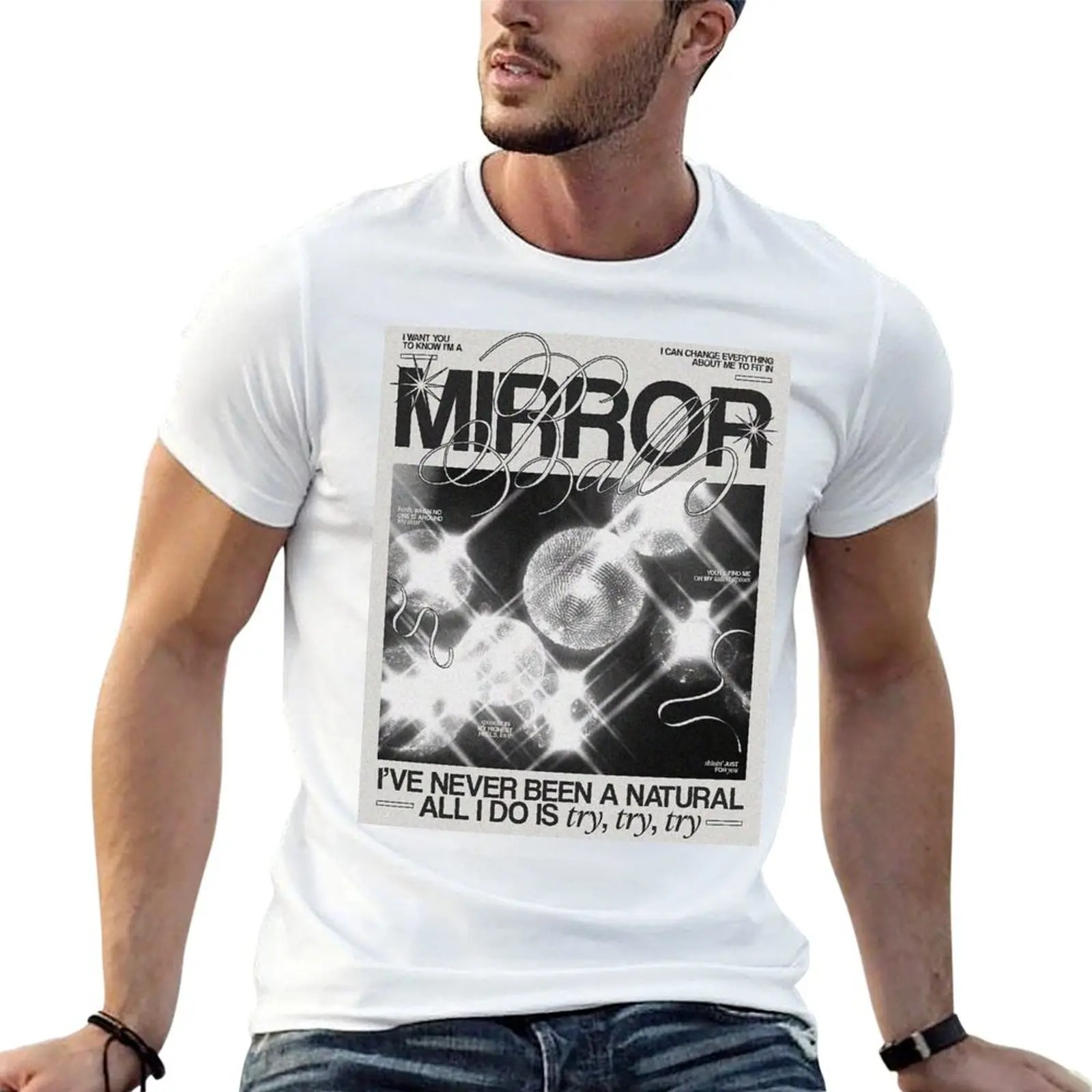 Mirrorball - Swift Album T-Shirt Durable Work Wear T-Shirt