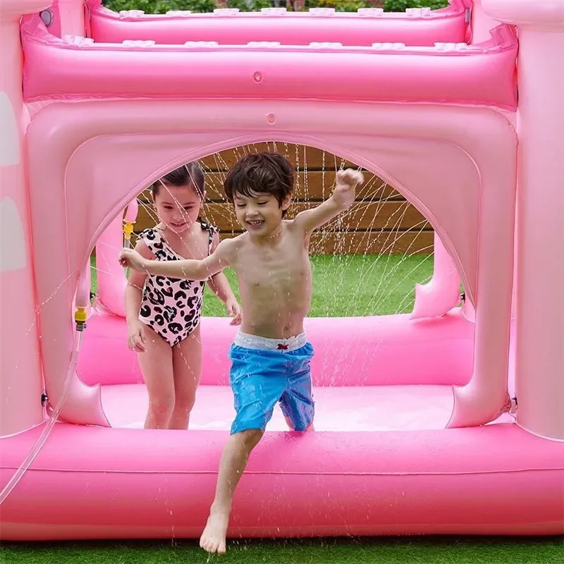 Giant Dinosaur Water Sprinkler Pad for Kids Outdoor Summer Garden Play Mat Inflatable Splash Park Toy for Boys Girls Lawn Fun