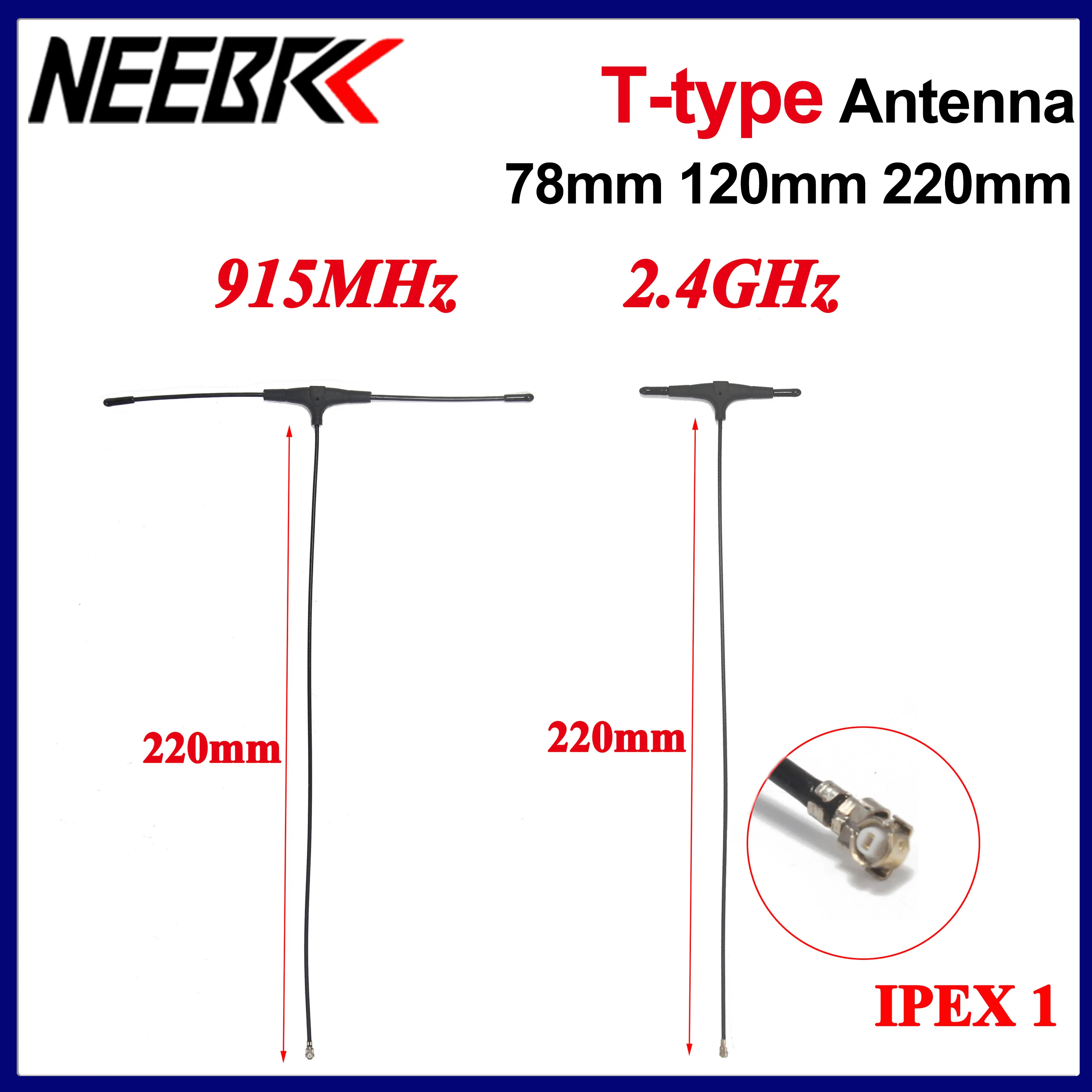915MHz 2.4GHz 78/120/220mm T-type Antenna IPEX 1 IPEX1 for FPV Drone TBS CROSSFIRE FRSKY R9mm R9MX ELRS Nano EP1 RX Receiver