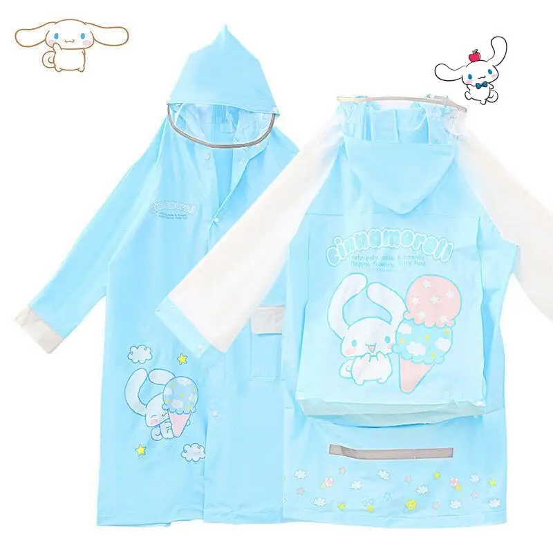 

Sanrio мультяшный плащ Cinnamoroll милый дождевик женский водонепроницаемый дождевик ветрозащитный креативный портативный элитный подарок