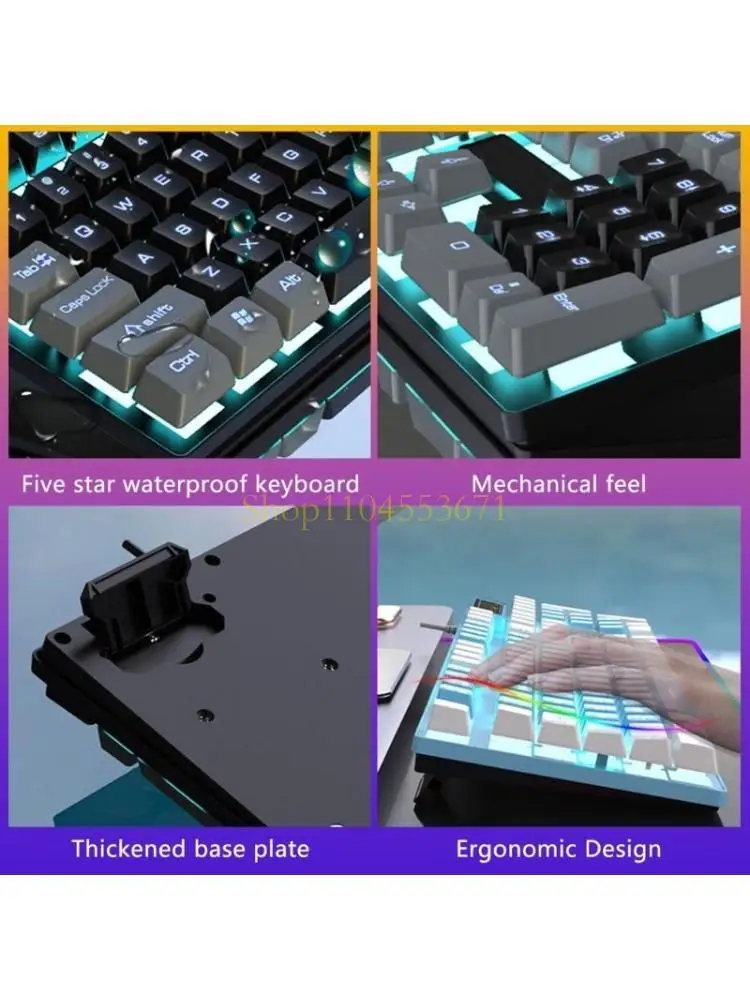 

Бестселлеры проводных игровых клавиатур с подсветкой, плавающей клавишей и регулируемой яркостью для индивидуального