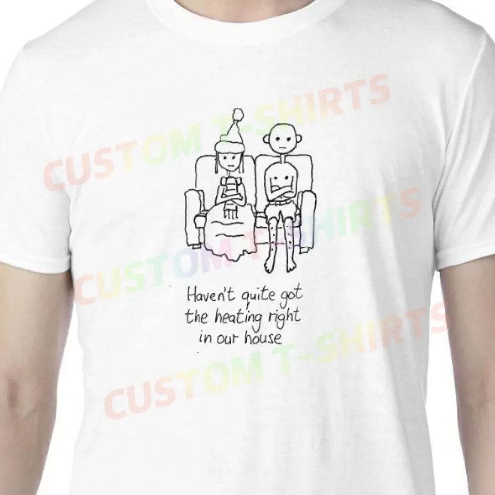 

3 100_Haven’t_quite_got_the_Heating_Right Fans' comic-style hand-drawn pattern T-shirts for both men and women in summer