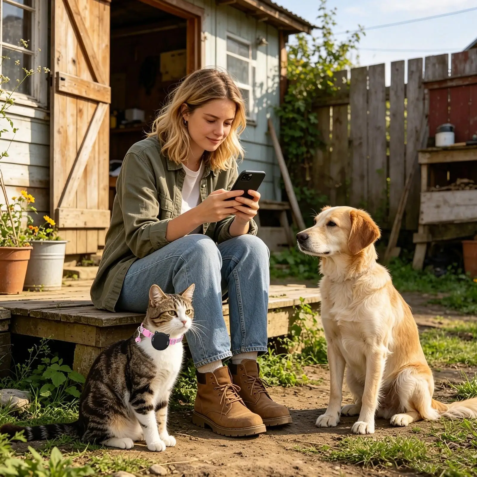 GPS Collar For Cats Adjustable Kitten Positioning Puppy Locator Collar For Pet Parents Animal Lovers Trainers Caregivers