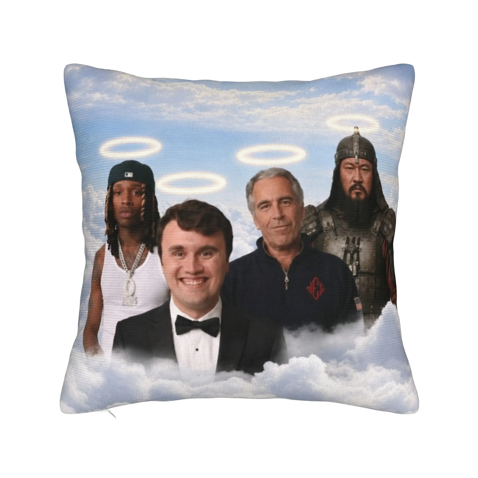 Charlie Kirk Heaven Angels Meme Pillowcases  Morden Pillow Case For Wedding Party Home Decor Comfy Pillow Cover