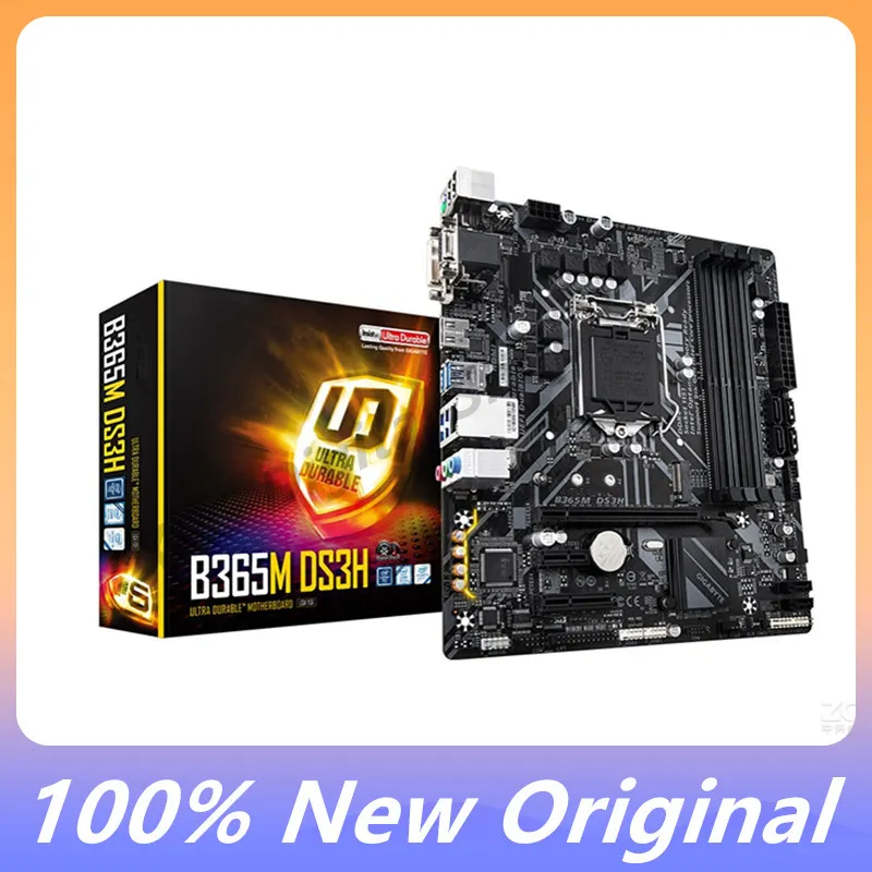 Motherboard Gaming B365M DS3H Original Baru Mendukung Prosesor Core Generasi ke-9 dan ke-8 dengan Chipset B365 Soket LGA 1151