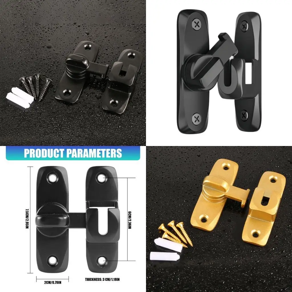 Sturdy Heavy Duty Aluminum Bathroom Lock For 180 And 90 Degree Doors In RVs Campers And Homes Travel Trailer Apartment New