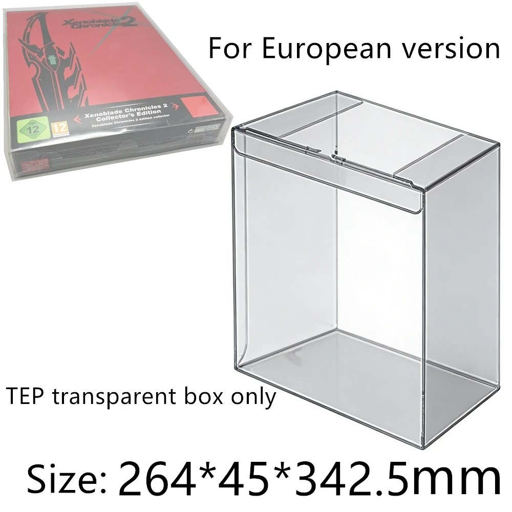Protector de caja transparente para Xenoblade Chronicles 2/NS, cajas coleccionables, almacenamiento TEP, carcasa de juego, estuche de exhibición transparente