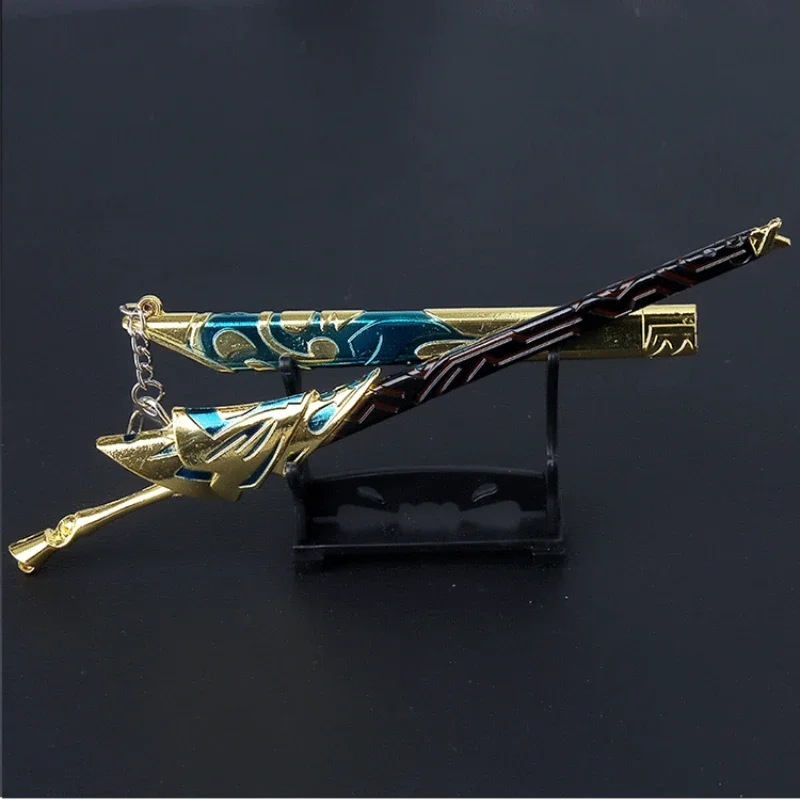 Llavero periférico de juego nocturno Fate/Stay de 22cm/8,66 pulgadas, espada samurái con vaina, arma de juguete de Metal, modelo de colección de manualidades, regalos