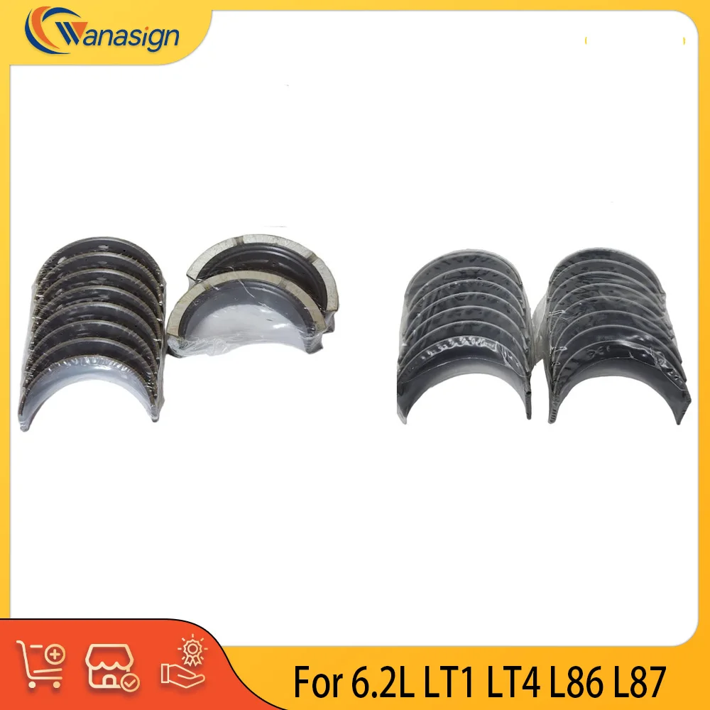 Engine Parts Main Connecting Rod Bearings Set Fit 6.2 L V8 Gas For 2014-2024 6.2L LT1 LT4 L86 L87