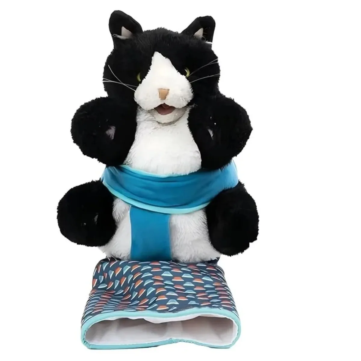 Gato fantoche lutador interativo gato mão fantoche brinquedo luta luva de pelúcia animal de pelúcia gato mão luva suprimentos para animais de estimação brinquedos de pelúcia