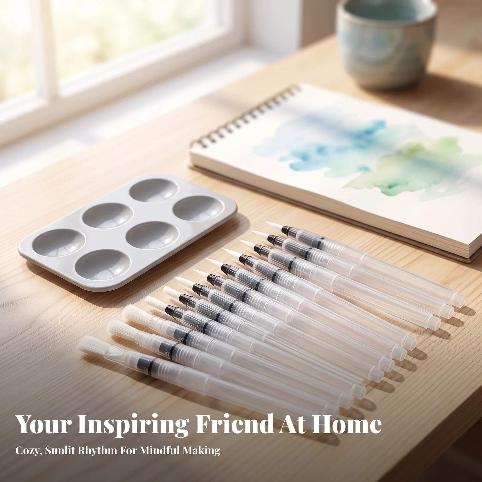 12 Pieces Water Brush Pen Refi - Watercolor Brush Pen 评论和价格