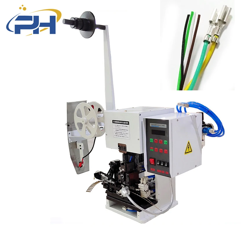 

Thin Electric Wire Molex Semi Automatic Multi Core Cable Stripping Crimping Machine