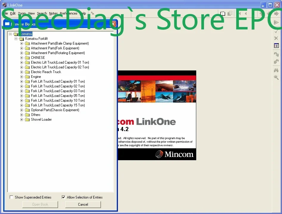 

Каталог электронных деталей вилочного погрузчика SpecDiag Komatsu [05.2022]