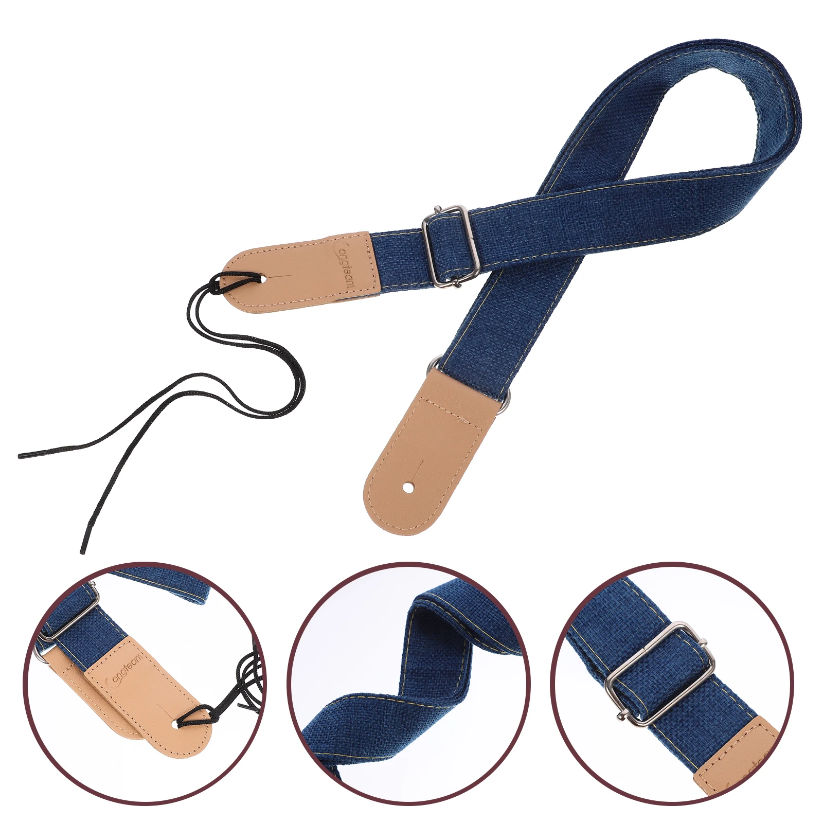 

Ukulele Shoulder Strap Guitar Cotton Fashion Blue Stylish Country Style