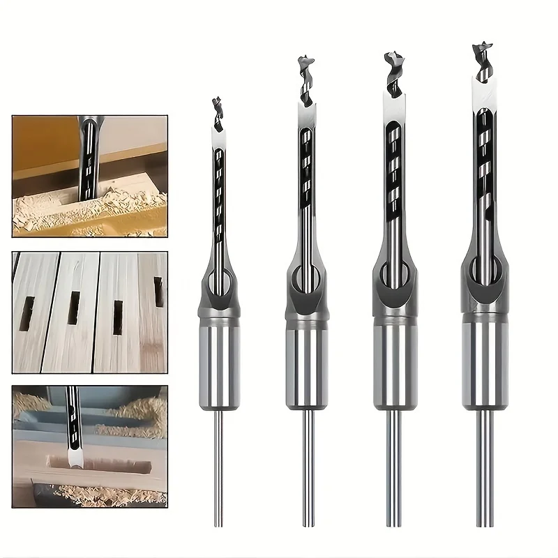 

1pc 6.35mm British system woodwork square hole drill DIY woodwork square hole tenon machine drill bit electric tool accessories