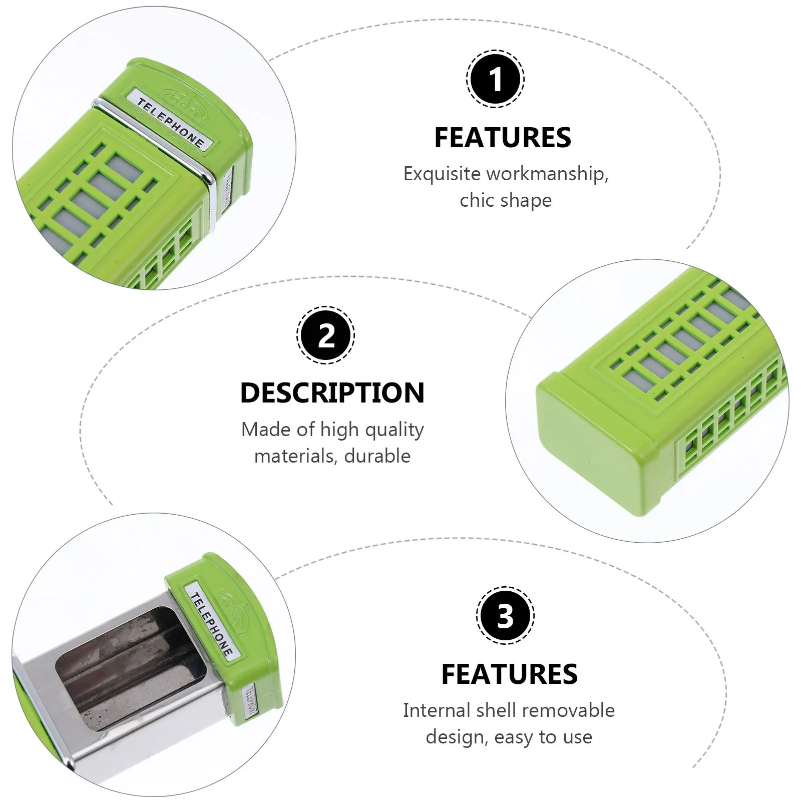 

Retro Telephone Booth Ashtray Compact Chic Smoke Jar For Living Room Decorative Ash Holder Creative Portable Cigarette