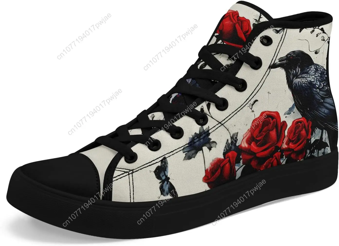 

Мужские парусиновые высокие туфли с черепом, классические модные высокие кроссовки унисекс, повседневные теннисные туфли на шнуровке