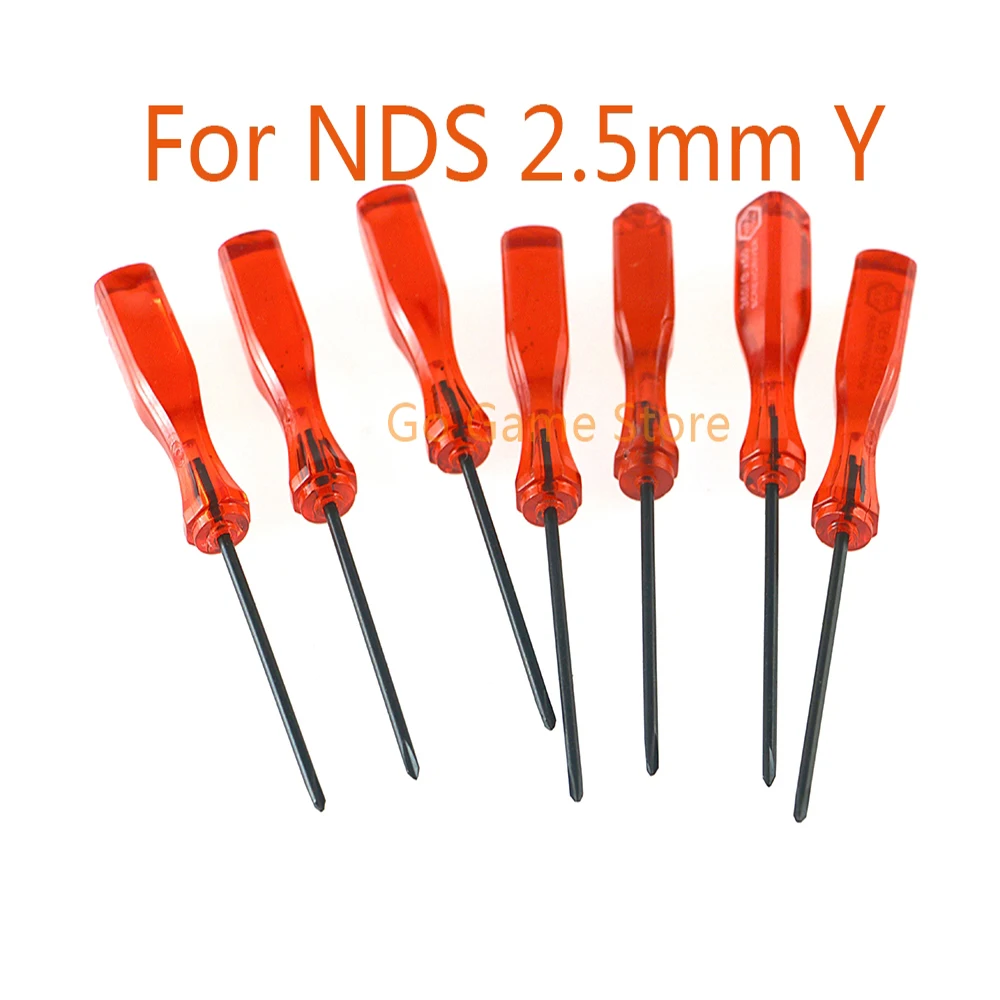 100PCS For NDS NDSL WII Opening Repair Tools For NDS NDSL WII Clear Red 2.5mm Y Screwdriver Tools