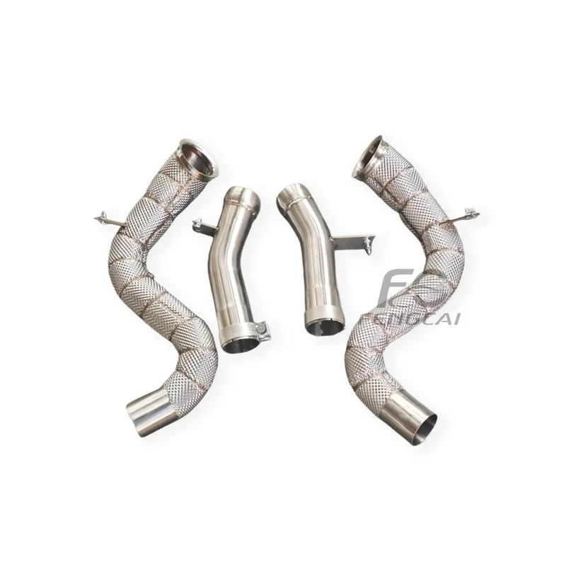 Straight-Through Downpipe Exhaust Head for Mercedes-Benz S560 W222 4.0T M176 V8 LHD SS304 Dumppipe Exhaust Pipes 1:1 OEM Fitment