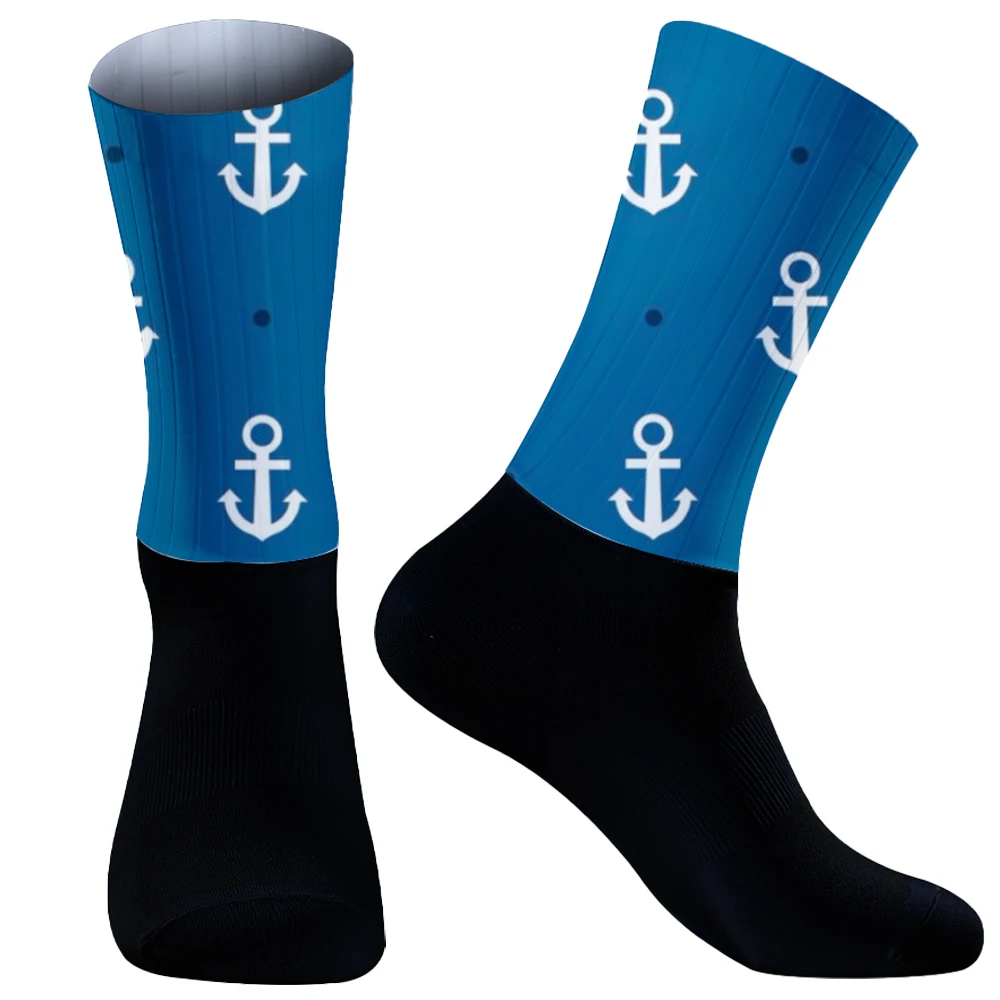 Ship's Anchor Stockings  Pattern  Socks Autumn Anti Skid Socks Women Cycling Comfortable Socks